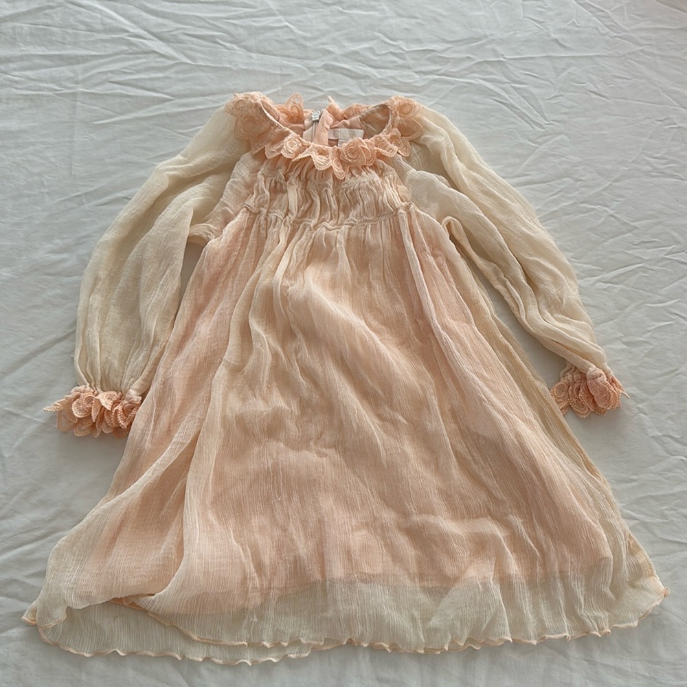 CHLOÉ
Girls Light Pink Silk Dress